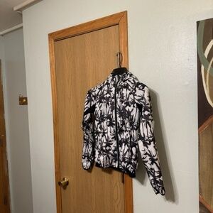 Superdry XS w/Palm Tree Print Long Sleeve Full Zip Hooded Windbreaker - EUC